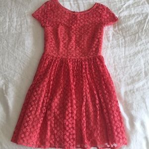 Peach lace dress